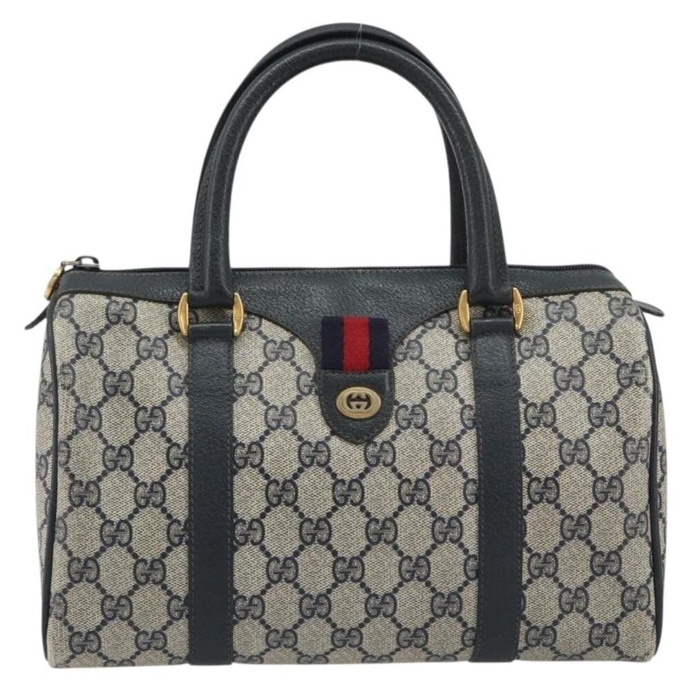 Gucci GG Supreme Web Boston Bag 40 Blue